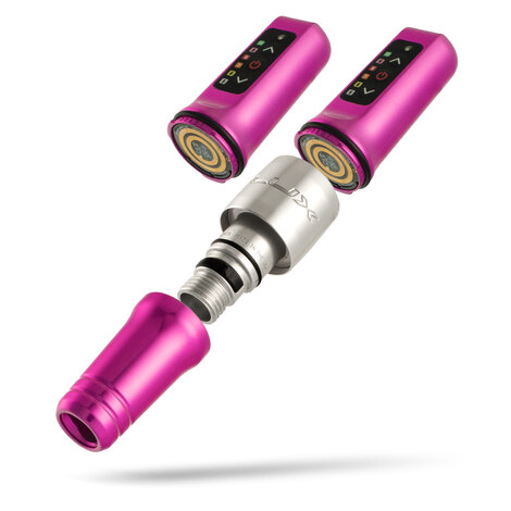 Машинка для дермопигментации Microbeau Flux Mini PMU Machine 3.0мм 2 Batteries - Bubblegum