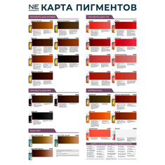 Принт/наклейка Плакат NE pigments с растирками и описанием #NEP10