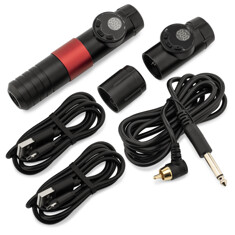 Тату-машинка Mast Rotary Machines Aion Wireless Tattoo Machine Black / Red 3.5мм + аккумулятор (box)