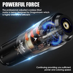 Тату-машинка Mast Rotary Machines Dragonhawk Tattoo Machine Pen - Fold (Black)