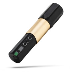 Тату машинка CNC Tattoo Machines Wireless Tattoo Pen Black-Gold CW2