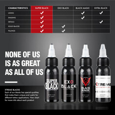 Тату-краска Xtreme Ink GO2 BLACK - Super Black