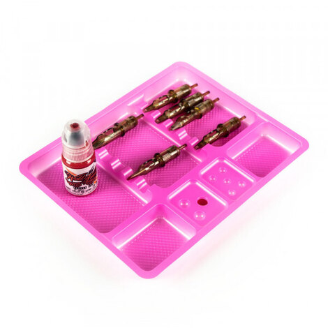 Колпачки под краску Instrument Tray Pink - лоток для расходников (100шт)