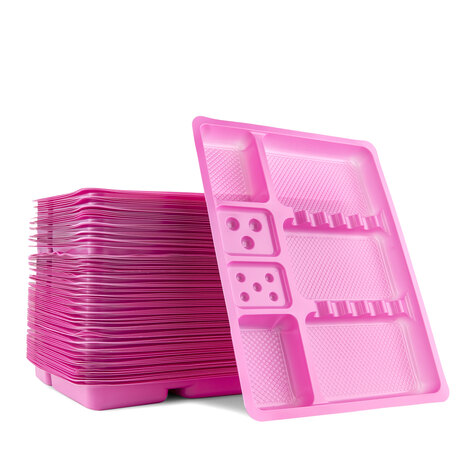 Колпачки под краску Instrument Tray Pink - лоток для расходников (100шт)