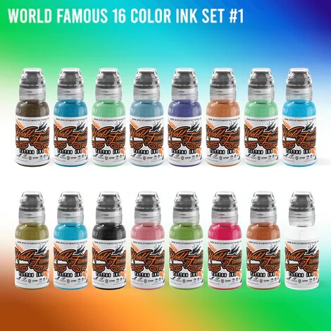 Краска World Famous Tattoo Ink 32 Bottle Color Set