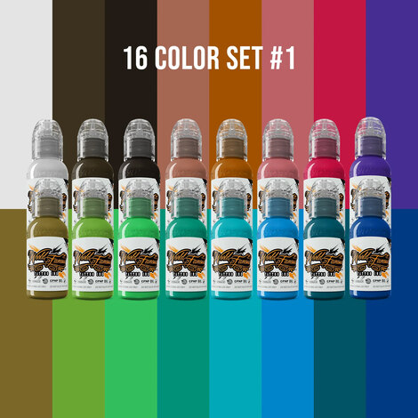 Краска World Famous Tattoo Ink 32 Bottle Color Set