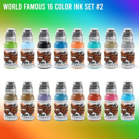 Краска World Famous Tattoo Ink 104 Bottle Color Set