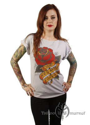 Одежда Sailor Jerry One Red Rose Cuffed Tee