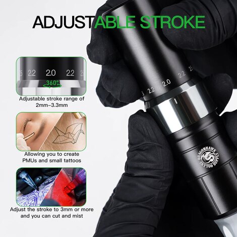 Тату машинка Mast Tour Y23 Adjustable Stroke 2.0-3.3mm - Black