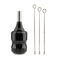 Держатель для картриджей Cheyenne, T-tech 32мм Billet Aluminium Tattoo Cartridge Adjustable Grip + 3 толкателя