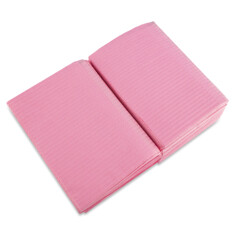 Салфетки бумажно-полиэтиленовые розовые - 125 шт.