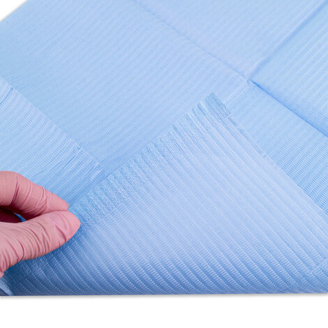  Салфетки бумажно-полиэтиленовые голубые - 125 шт.