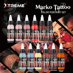 Тату-краска Xtreme Ink Marko Tattoo Color Portrait Set (12 пигментов)