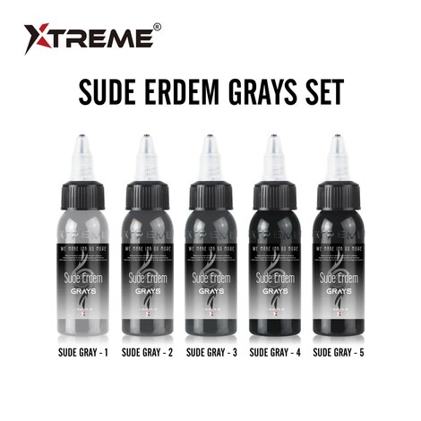 Краска Xtreme Ink Sude Erdem Gray Set (5 пигментов)