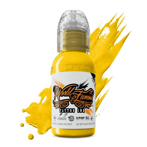 Краска World Famous Tattoo Ink Straight Yellow