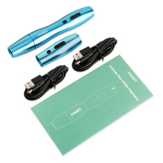 Машинка для татуажа Mast P20 Tattoo Wireless Pen 2.5mm (Blue) + аккумулятор