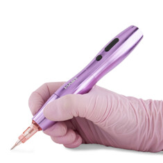 Машинка для татуажа Mast P20 Tattoo Wireless Pen 2.5mm (Purple) + аккумулятор