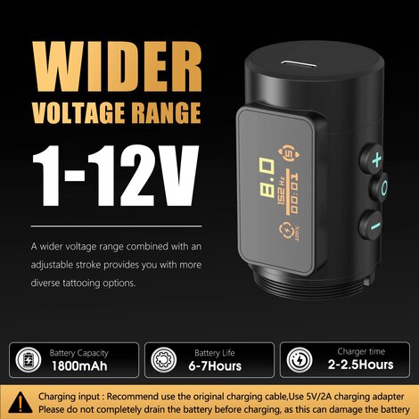 Тату машинка Ambition Shura-X Wireless 3.5мм + 4.0мм - Black