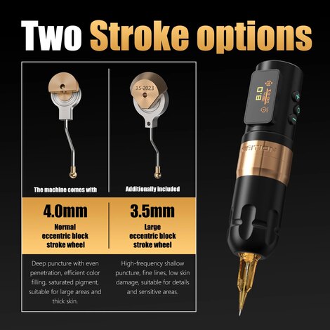 Тату машинка Ambition Shura-X Wireless 3.5mm + 4.0mm Silver