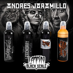Краска World Famous Tattoo Ink Andres Jaramillo Latin Black Scale Set (4 пигмента)