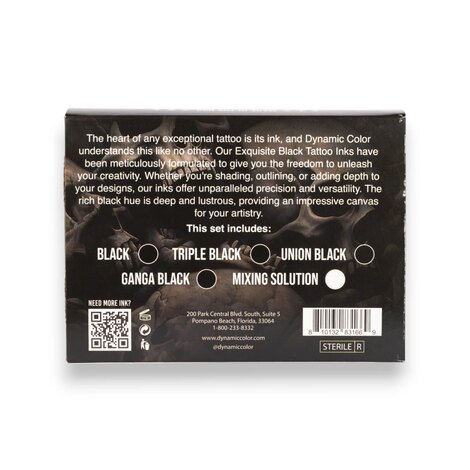 Краска Dynamic Colors Black Collection Color Set (4 пигмента + разбавитель)