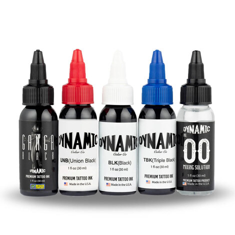 Краска Dynamic Colors Black Collection Color Set (4 пигмента + разбавитель)