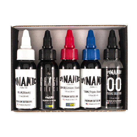 Краска Dynamic Colors Black Collection Color Set (4 пигмента + разбавитель)