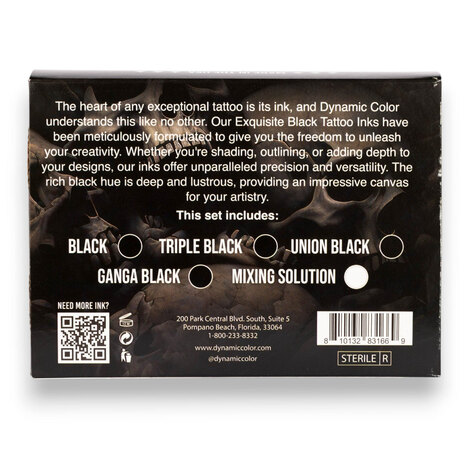 Краска Dynamic Colors Black Collection Color Set (4 пигмента + разбавитель)