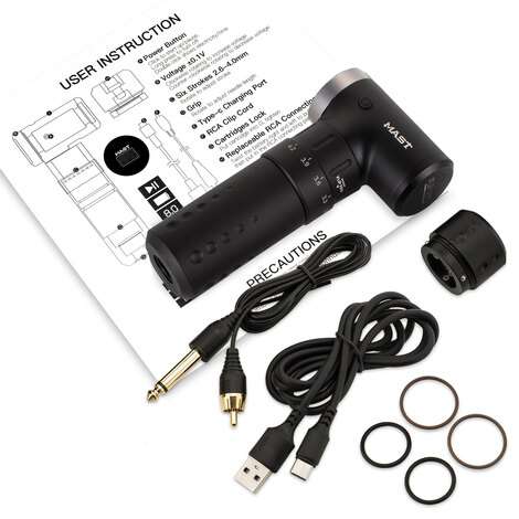 Тату машинка Mast Flip Pro Wireless 2.4 - 4.2мм - Silver