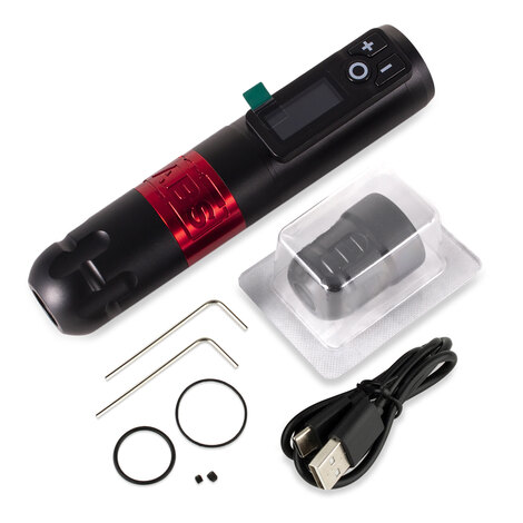 Тату машинка Ambition ABS Soldier - Red