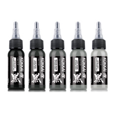 Пигмент для тату KOKKAI Sumi Warm Opaque Gray Set (5 пигментов)
