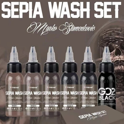 Краска Xtreme Ink Sepia Wash Set - Marko Stamenkovic (5 пигментов)