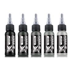 Пигмент для тату KOKKAI Sumi Dark - Warm Opaque Gray Set