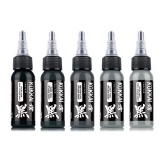 Пигмент для тату KOKKAI Sumi Light Cool - Cool Opaque Gray Set