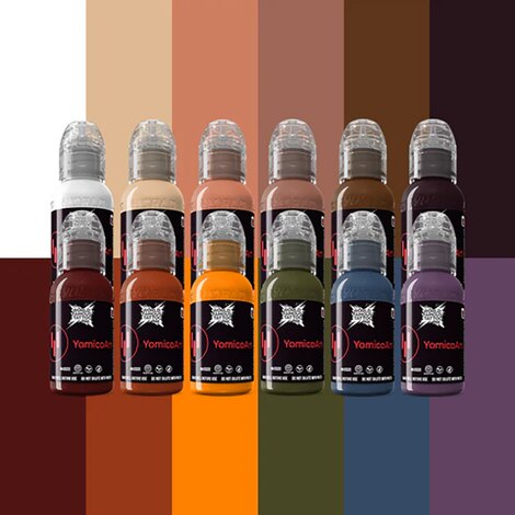 Краска World Famous Tattoo Ink Yomico Renaissance Ink Set (12 пигментов)