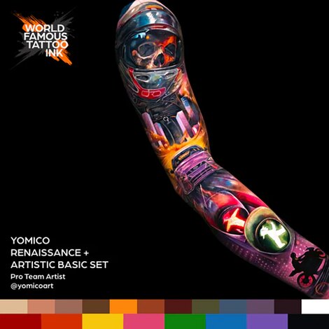 Краска World Famous Tattoo Ink Yomico Renaissance Ink Set (12 пигментов)