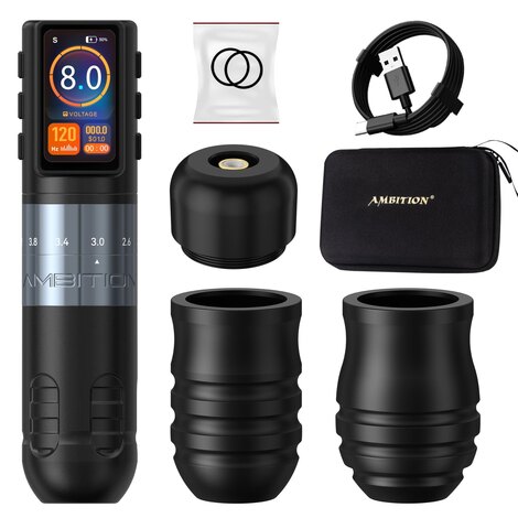 Тату машинка Ambition Paco 3 - Silver (2,2mm - 4.2mm)