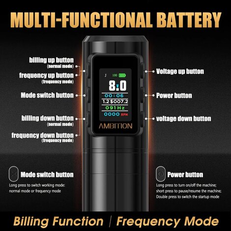 Тату машинка Ambition Ninja Plus 2 (4.0мм + 3.5мм)