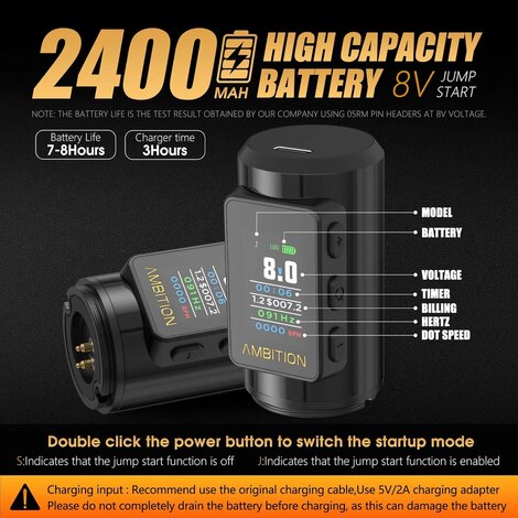 Тату машинка Ambition Ninja Plus 2 (4.0мм + 3.5мм)