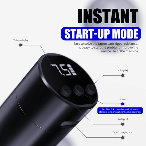 Машинка для дермопигментации Tour Fly Pen (Thin Grip) - Black