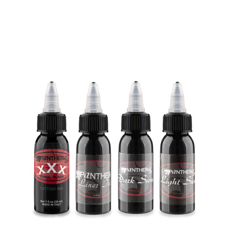 Тату-краска Panthera Ink Essential Black Set (4 пигмента)