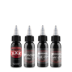 Тату-краска Panthera Ink Essential Black Set (4 пигмента)