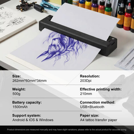 Средство для трансфера G2 HD Wireless Tattoo Stencil Printer