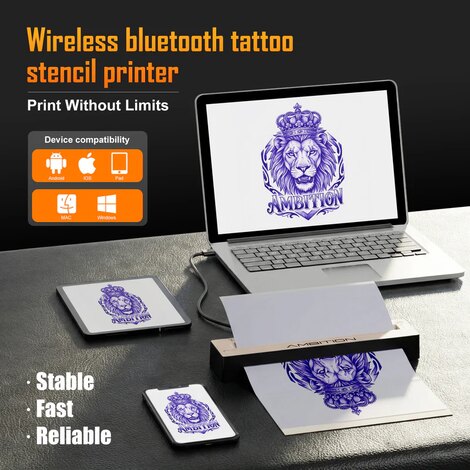 Средство для трансфера G1 Wireless Tattoo Stencil Printer