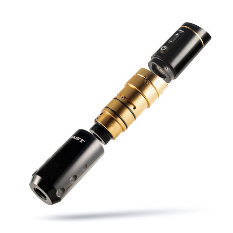 Тату-машинка Mast Rotary Machines Mast Flip 3 (2.4 - 4.2мм) - Black - Gold