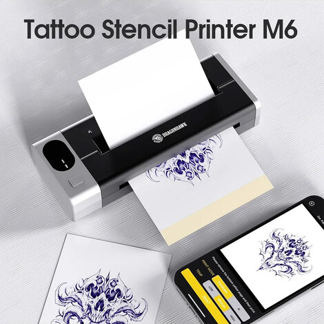 Средство для трансфера Dragonhawk M6 Portable Wireless Tattoo Stencil Printer