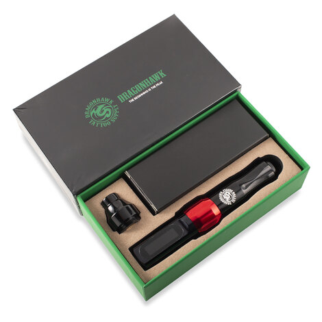 Машинка для татуажа Dragonhawk Atom 2 (2.8мм) - Black - Red