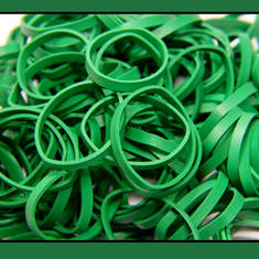 Thick Emerald Green Rubber Bands