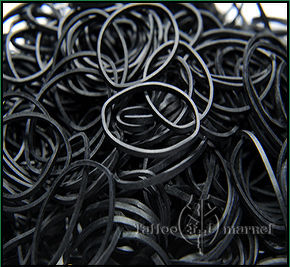 Бандажные резинки для штанги Black Rubber Bands - резинки бандажные 1000 шт.